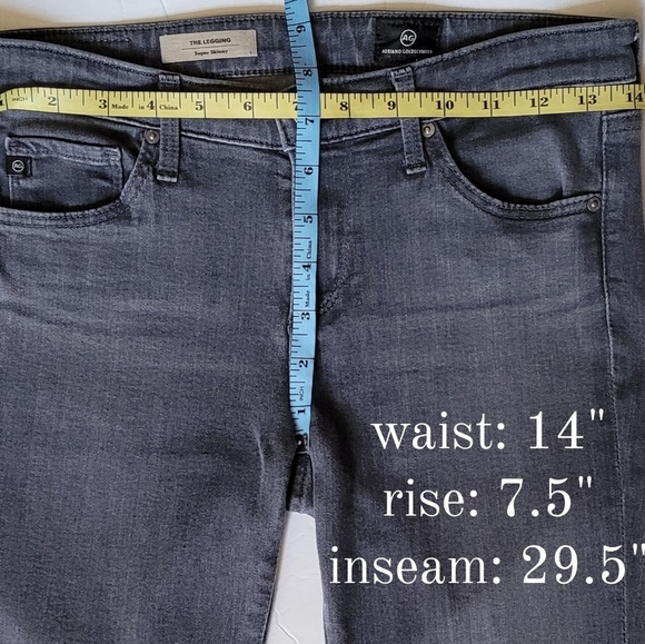 AG Jeans Legging Super Skinny Grey - Picture 6 of 7